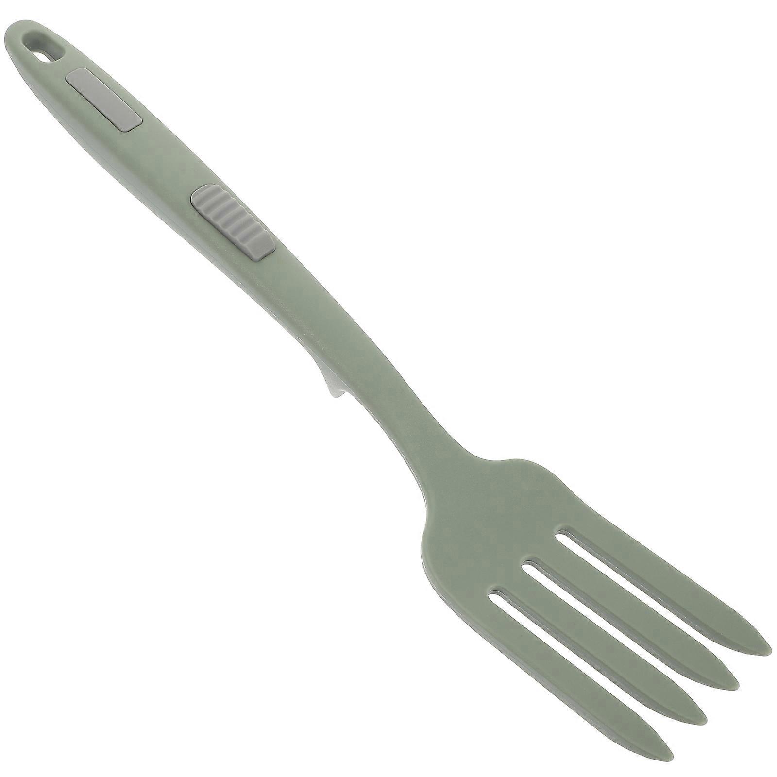 Kitchen Pasta Fork Cooking Fork for Home 2Pcs Olive Green Silicone