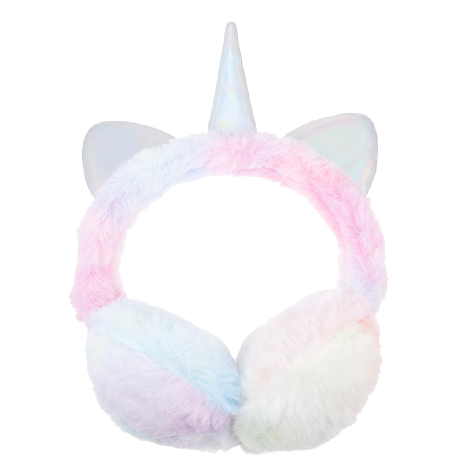 Warm Winter Earmuffs Multi Unicorns Earmuff for Winter 2Pcs Plush Cover