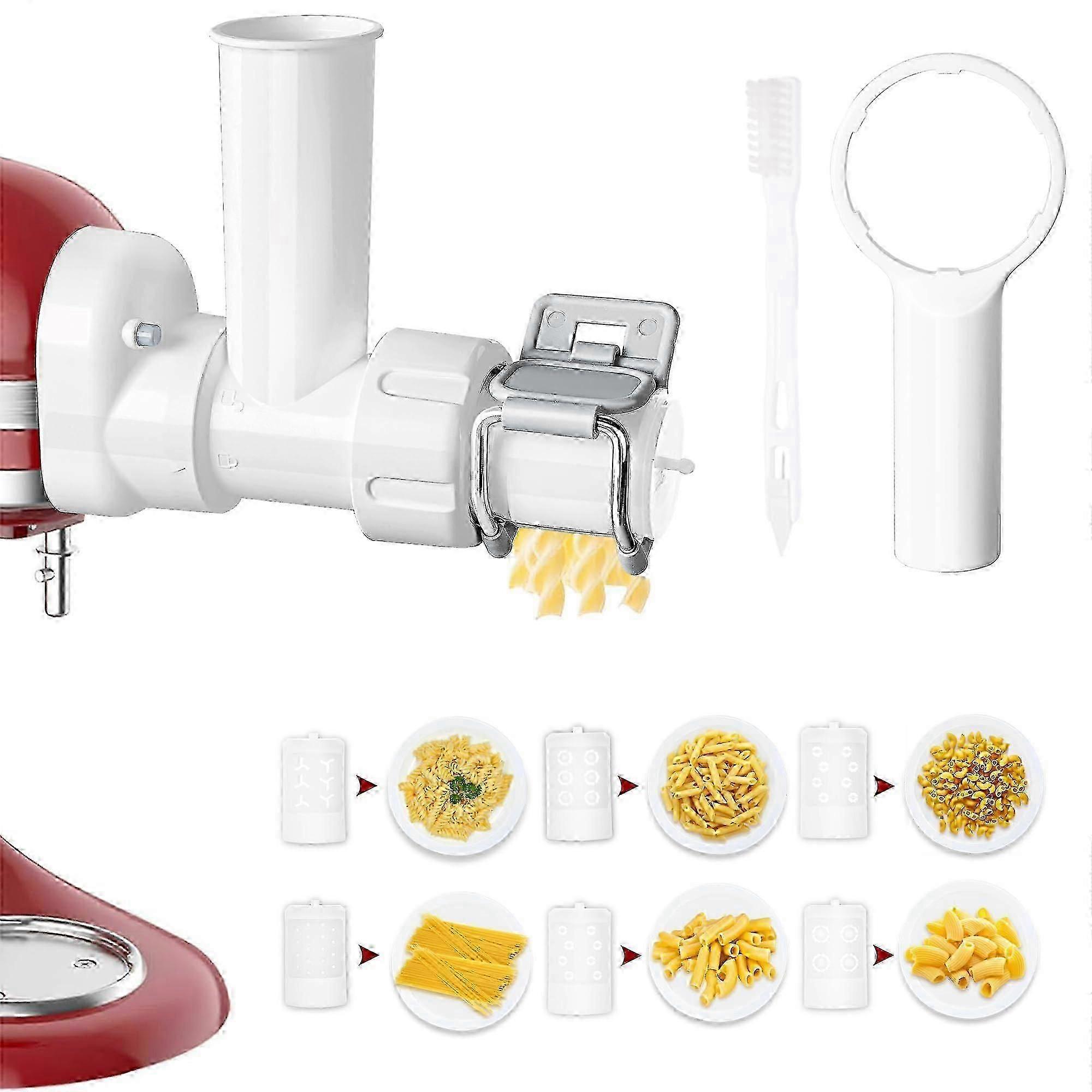 1 Set 6 in 1 Gourmet Pasta Attachment for KitchenAid Stand Mixer with 6 Different Shapes2