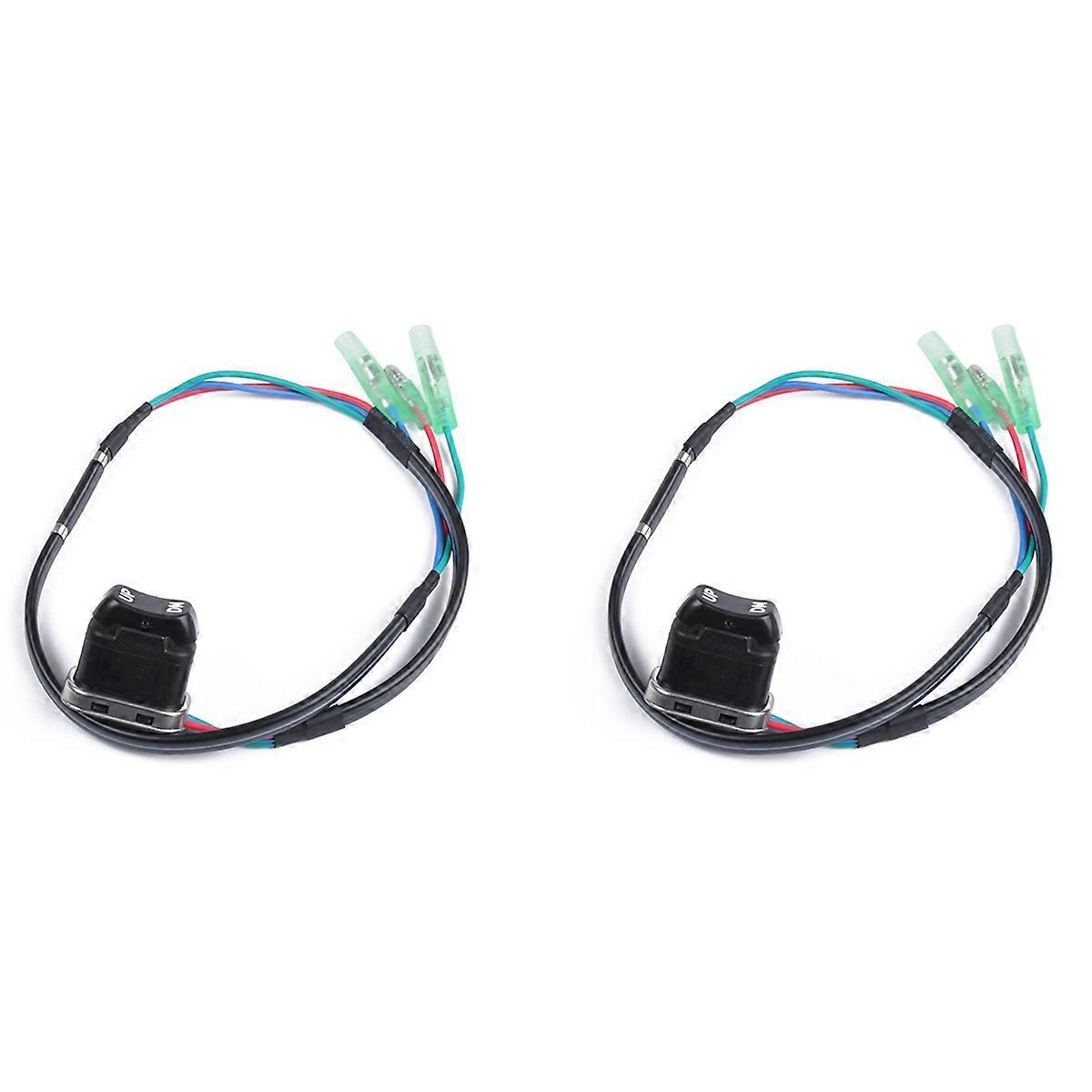 2X Outboard Remote Controller for 4 Stroke Motor Trim Tilt Switch 703-82563-01-00 Push Button Switch