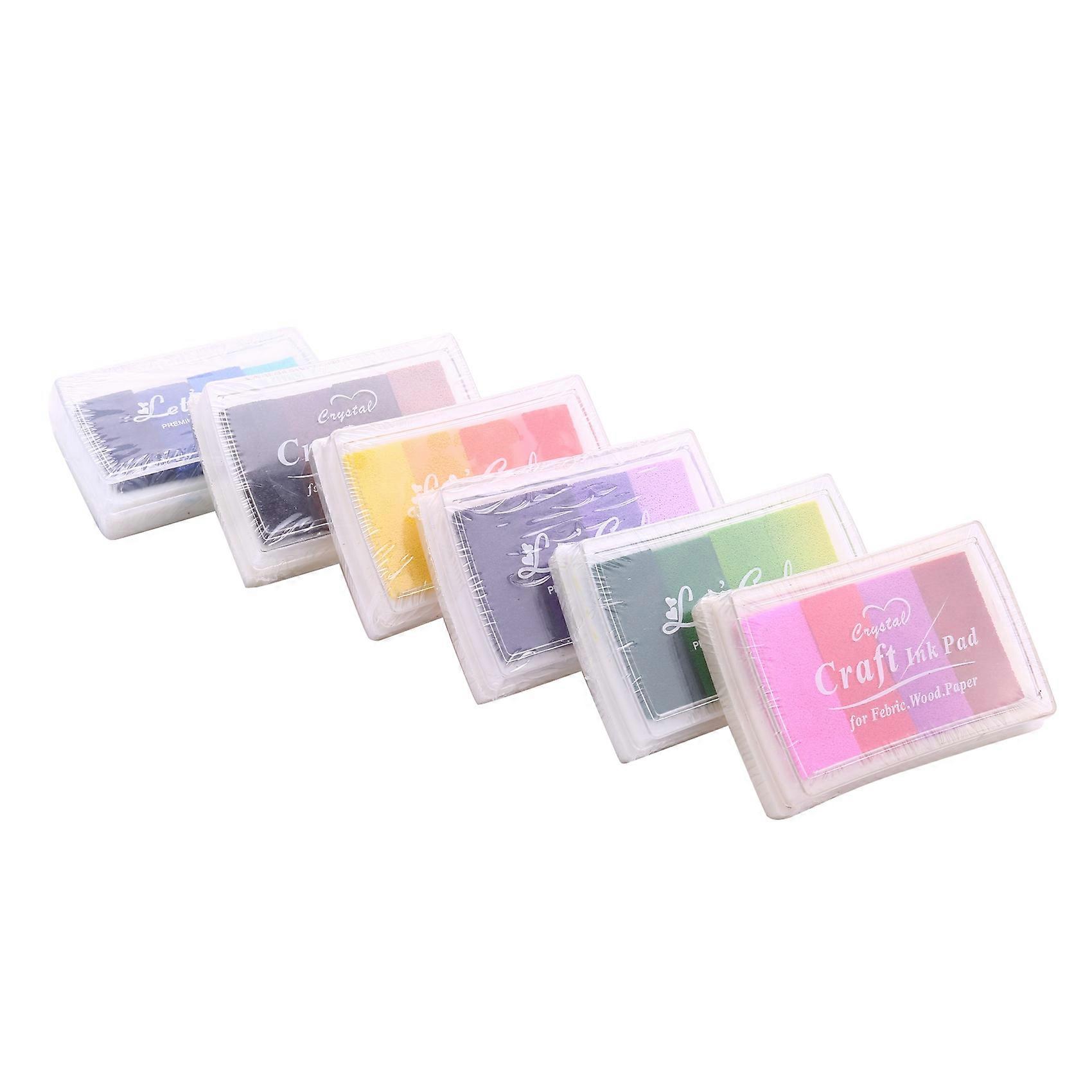6Pcs/Set 4 Color Gradient Inkpad Card Making DIY Crafts Seal Ink Pad