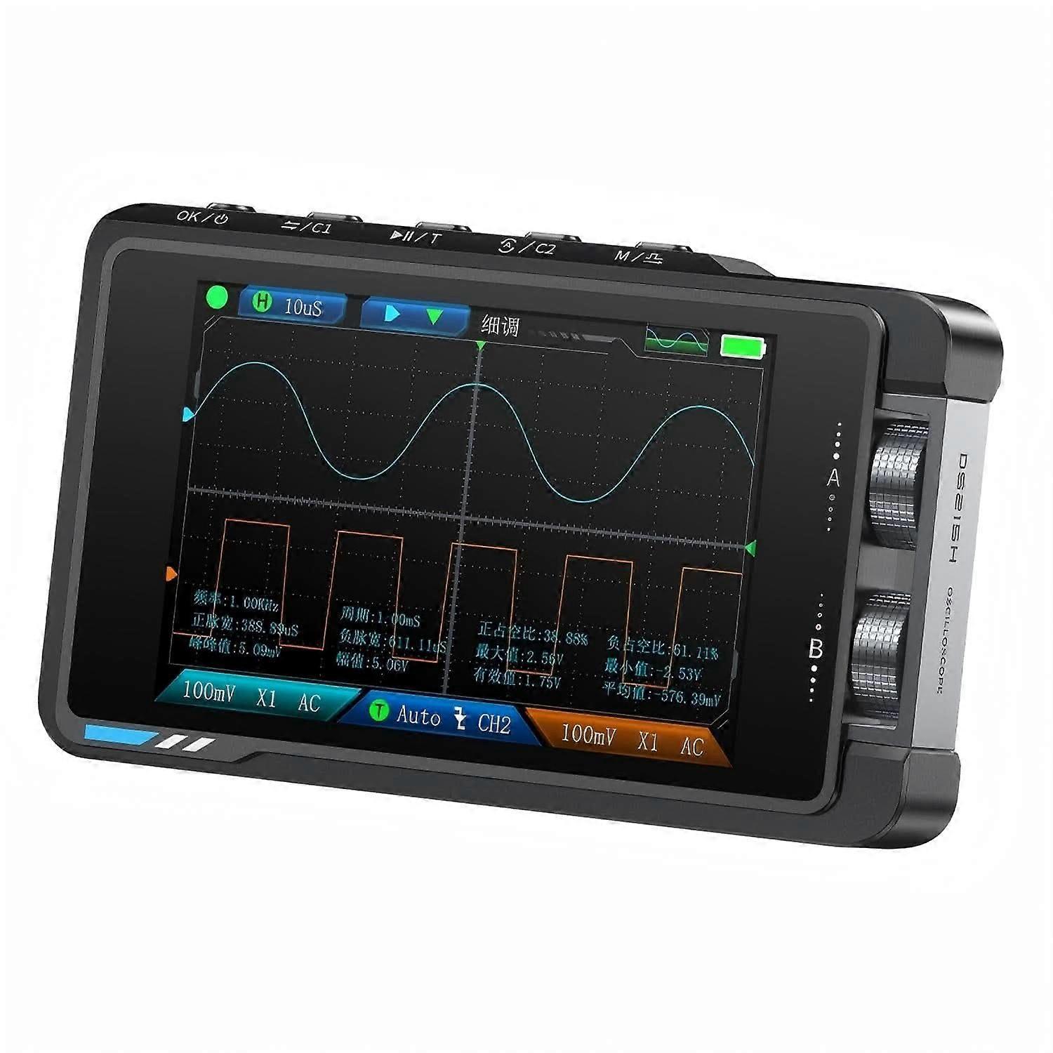DS215H Digital Oscilloscope and DDS Signal Generator, 2-Channel, 50MHz Bandwidth, 250MS/S Sample Rate