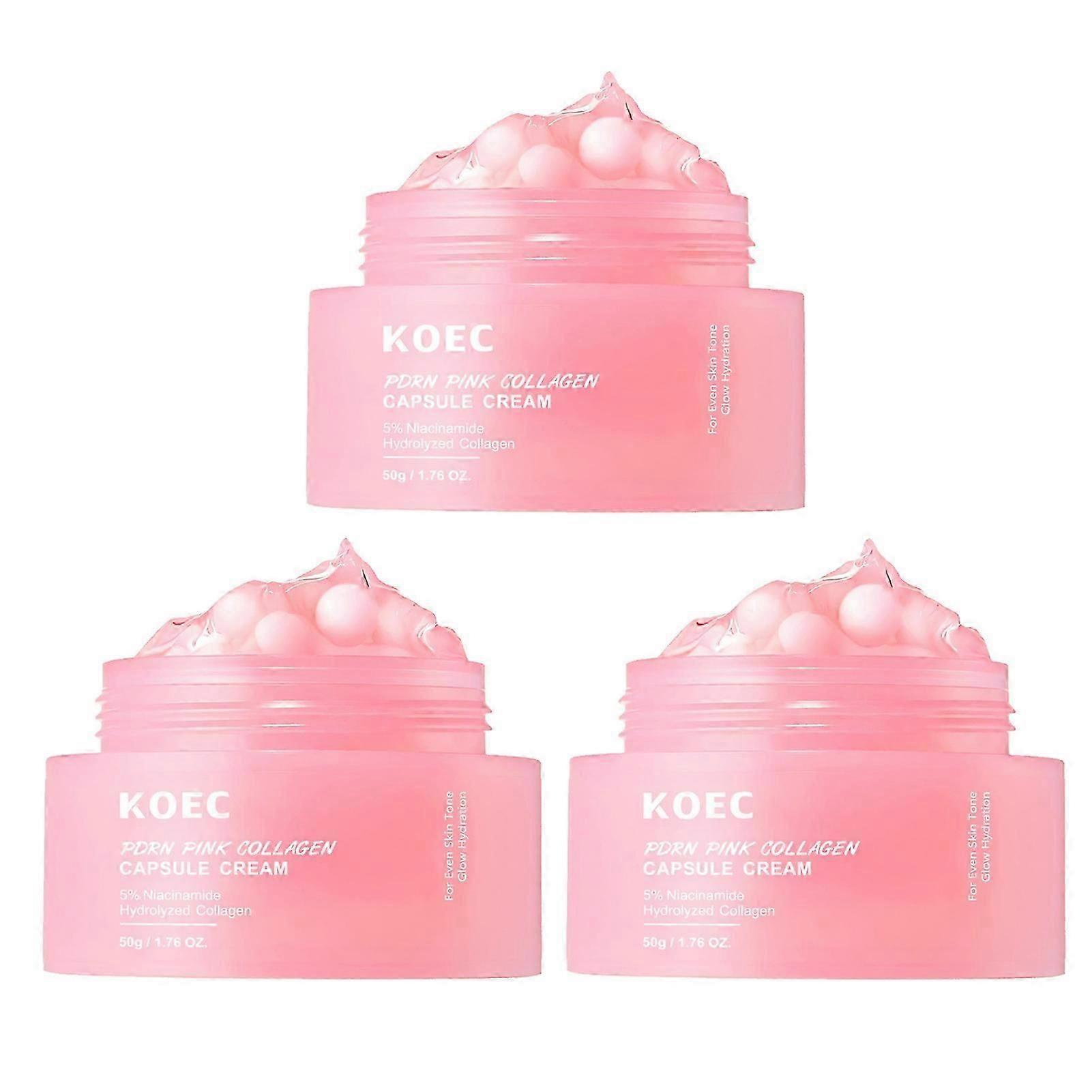 PDRN ピンク コラーゲン カプセル クリーム ナイアシンアミド ハイドレーティング ファーミング エッセンス アンチエイジング ファーミング セラム すべての肌タイプに対応