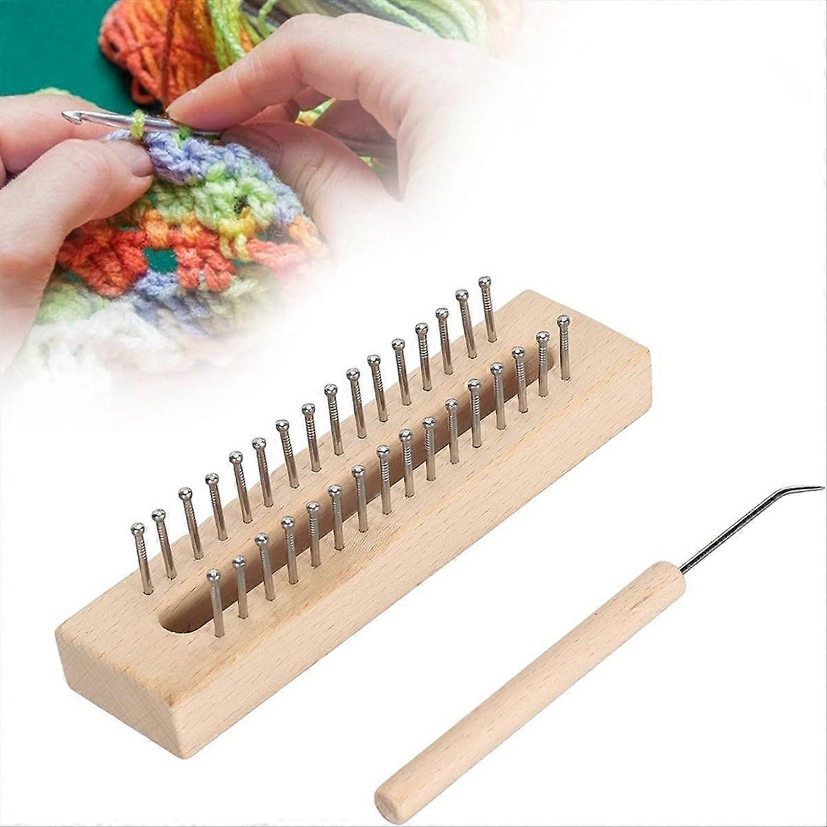 , Strikkevevstoler i tre for skjerf DIY-prosjekter