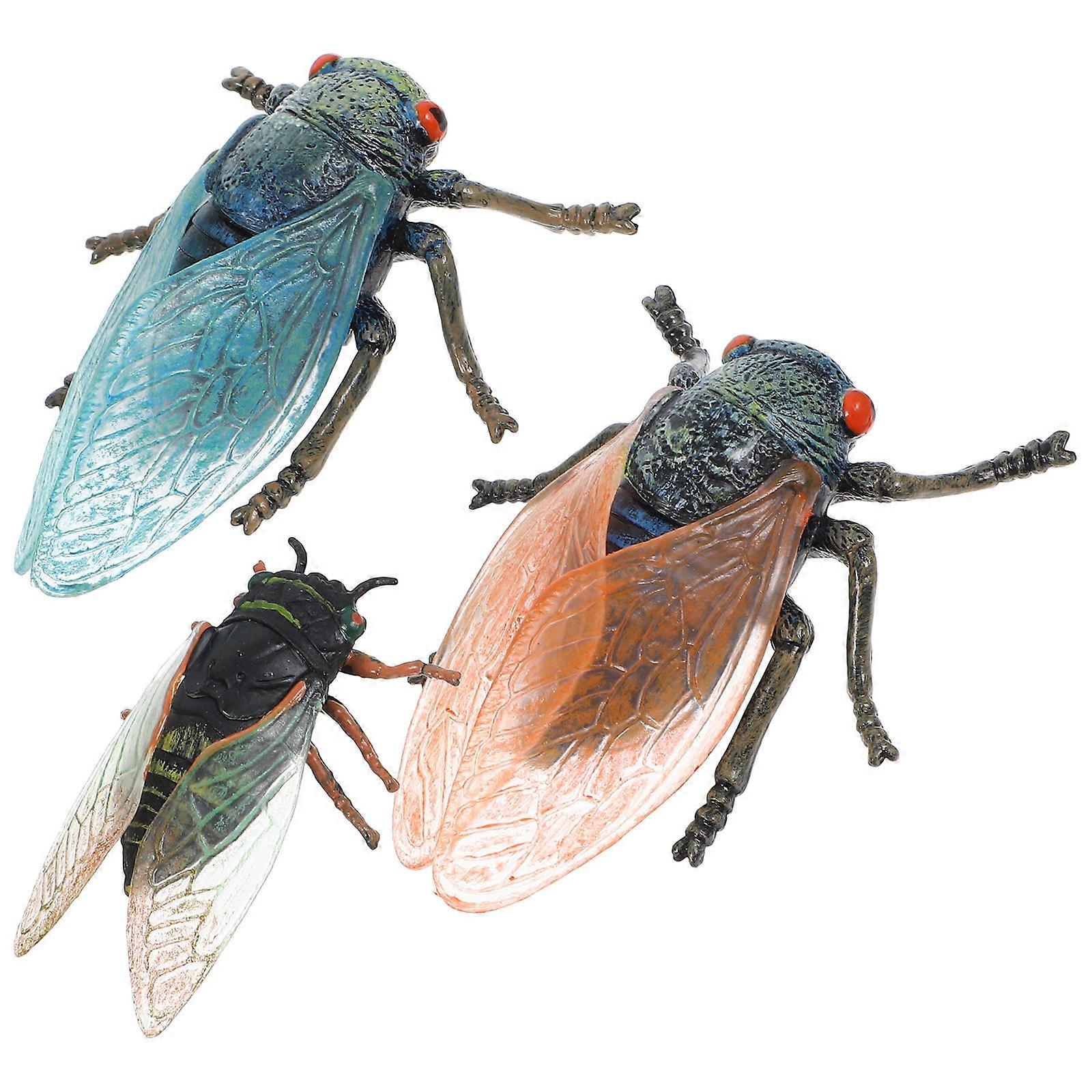 Cicada Plastic Craft Figurine Decorative Toy for Office 9Pcs Models