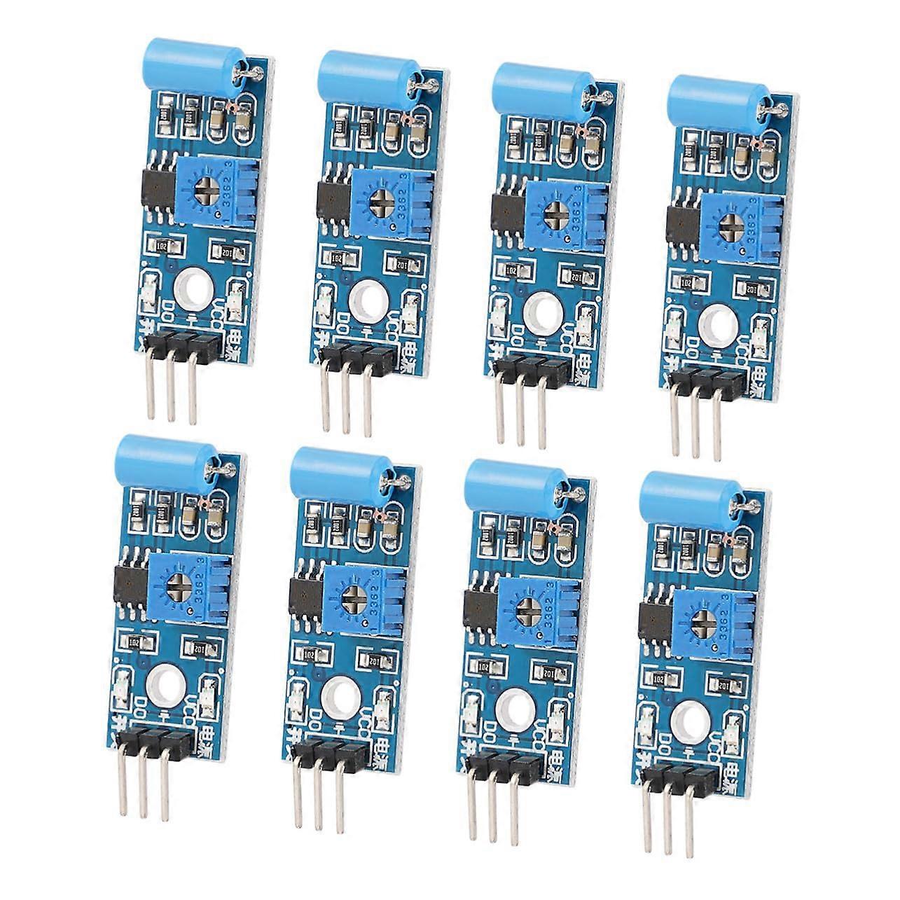 Vibration Sensor Module 10Pcs, Normally Closed, Alarm Trigger Switch, Microcontroller Compatible, Motorcycle Security Blue