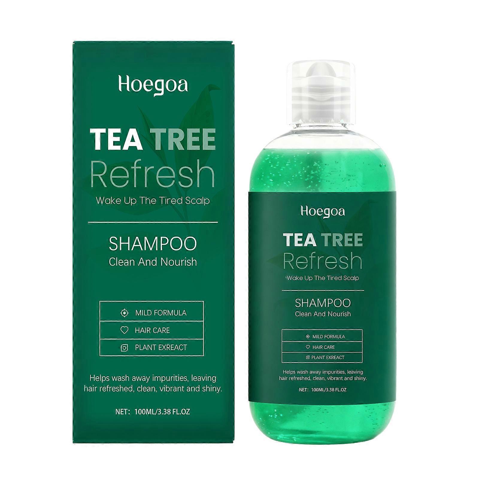 Tea Tree Essence Shampoo Gently Cleanses Hair, Making It Plump, Smooth And Lustrous, And Cares For The Scalp