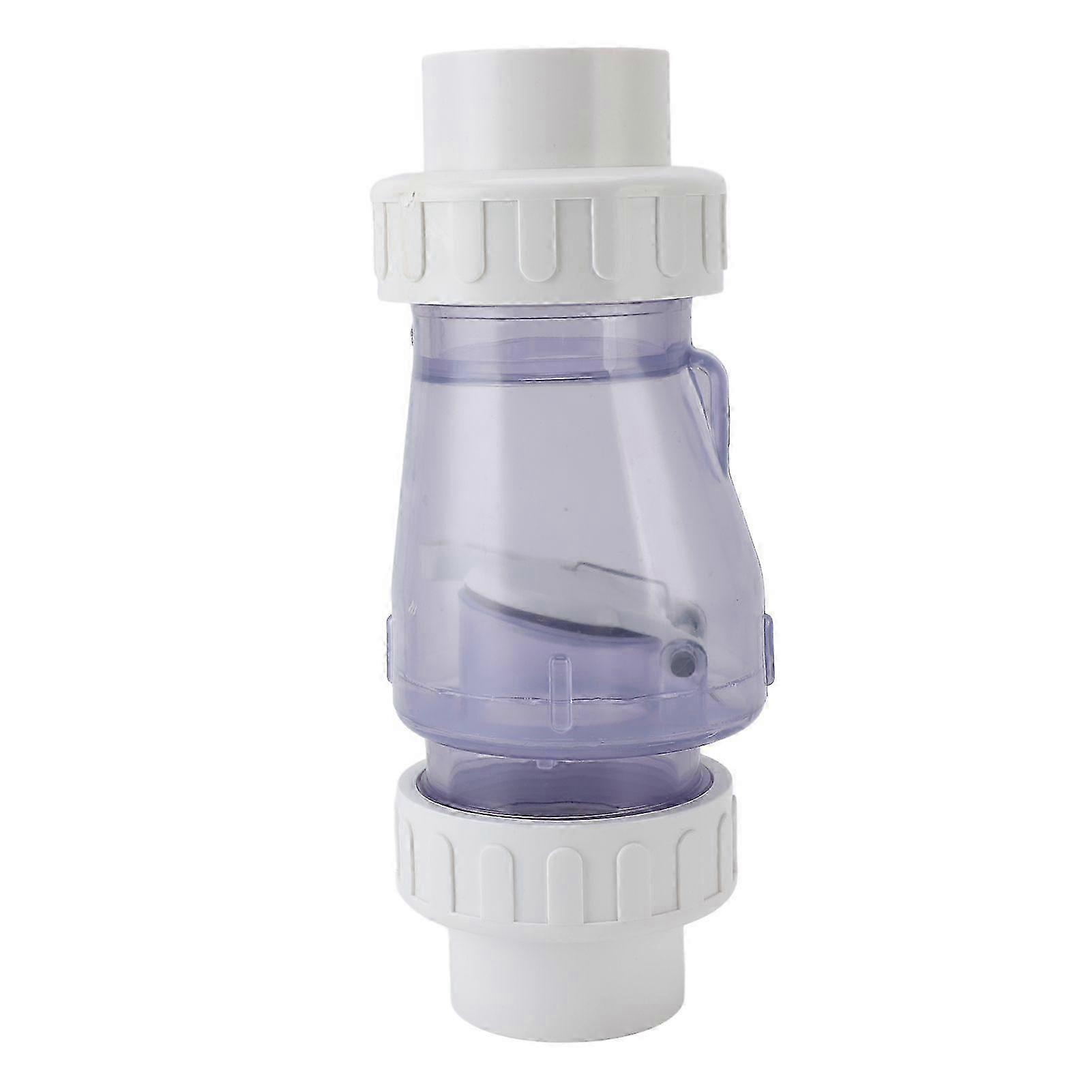 2 Inch Check Valve Transparent Pool Accessories Replacement Check Valve Prevent Backflow