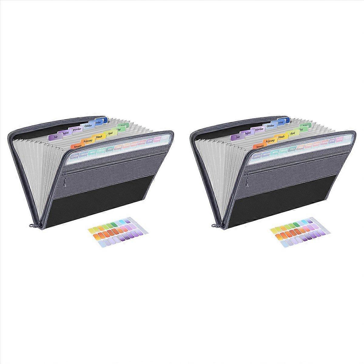 13 Pocket File Folder Storage Rack,with Zipper, for A4 Paper, A