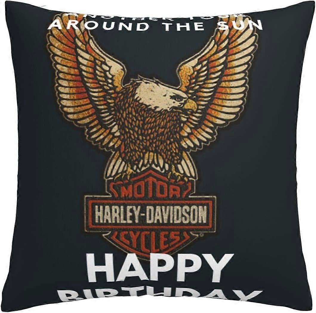 n776 Har_Ley Dav_Id-Sonクッションカバー45 x 45 cmスクエアスロー枕カバーソファ寝室用非表示ジッパー付き18 x 18インチセット-TB3776 hnj77