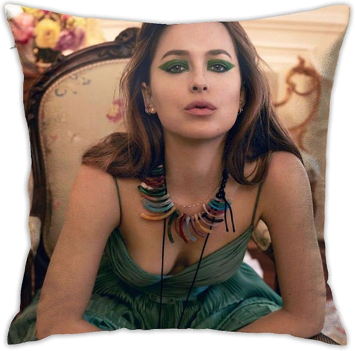 n304ダコタジョンソン枕カバー枕カバー枕ケースソフトクッションカバー装飾スロー枕ソファカースクエア枕カバーホームベッド装飾用(18x18in)-TB33