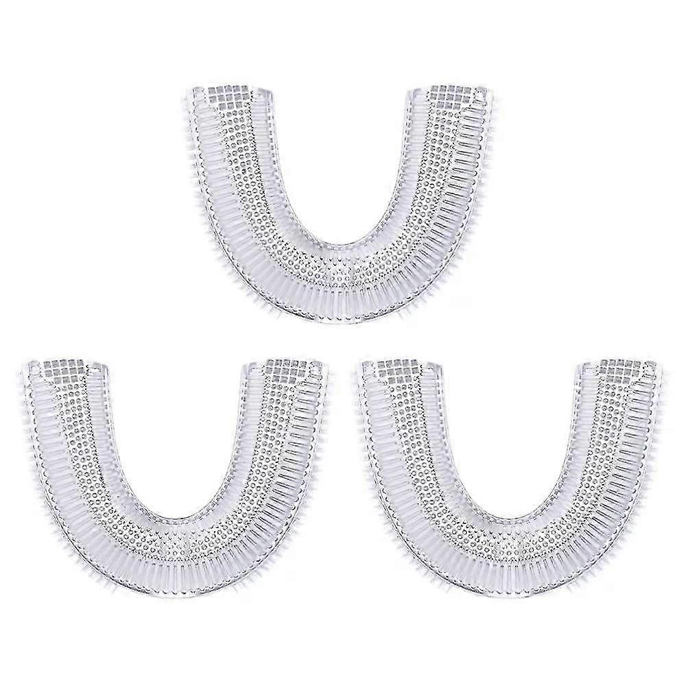 Replacement toothbrush heads, U-shaped, compatible with U-shaped electric