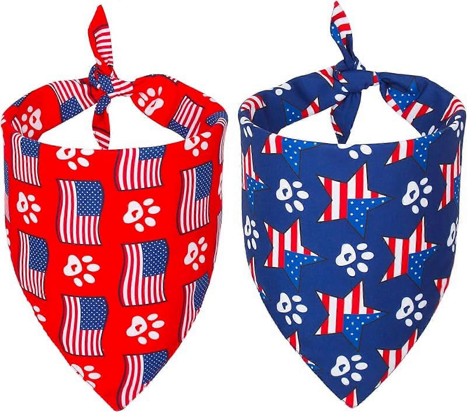 Independence Day Dog Bandana, Multiple Sizes Offered, Reversible Triangle Dog Scarf Pet Bandana for Medium Large Dogs (Large, Valentine's Day)