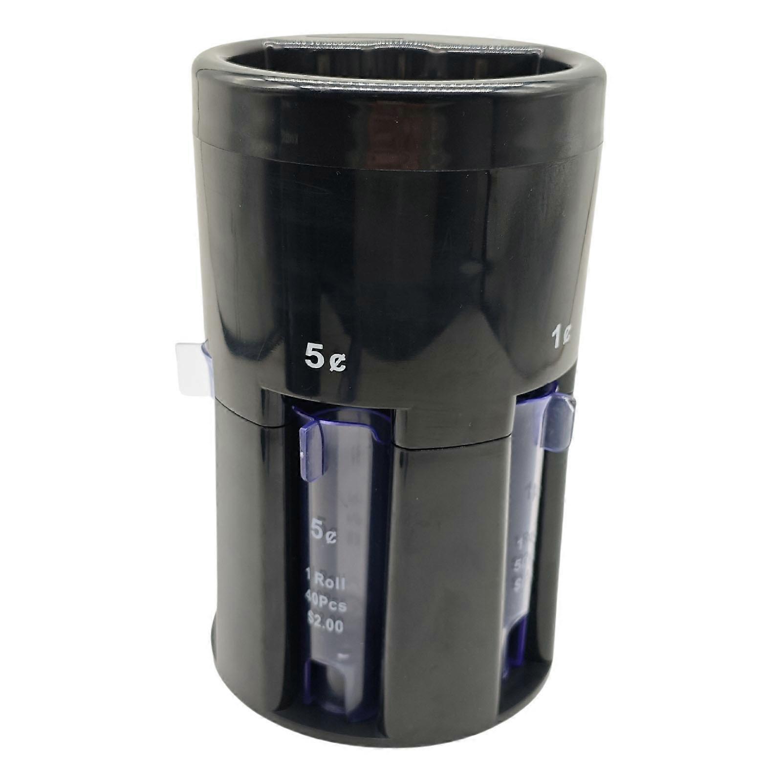 Precisions Coin Counter Machine 5 in 1 Organizers Includes Tube for Spare Change Storage Automatic Coin Sorter Device Multicolor