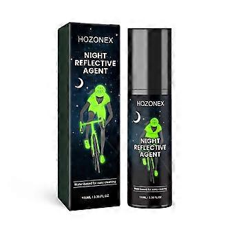 Spray reflectante nocturno para ciclismo y senderismo. Ropa para ciclistas. Señal de advertencia luminosa. Revestimiento reflectante fluorescente ecológico para seguridad nocturna.
