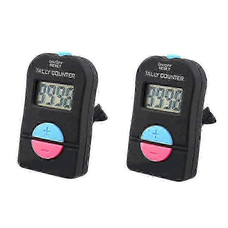 Digital Hand Tally Counter, 2 Pcs Electronic Add Subtract Manual Clicker Handheld Number Counter