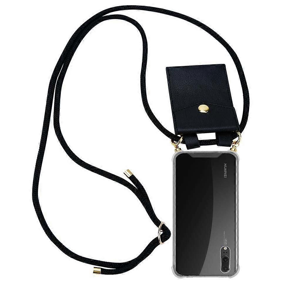 Mobile Phone Chain for Huawei P20 Silicone Protective Case - Cord with Golden Elements