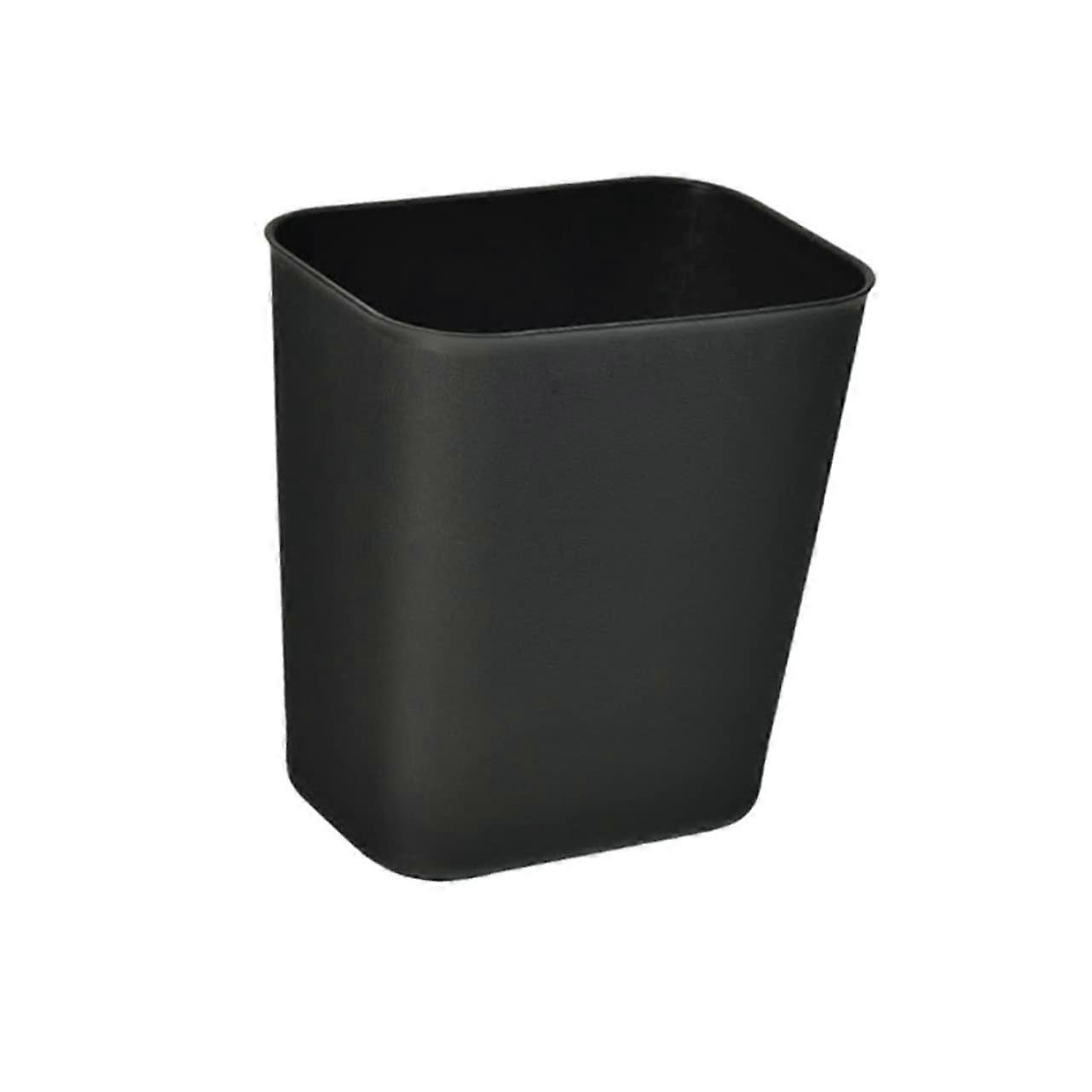 Mini Waste Bin 2Piece Black Plastic Bin For Small Spaces Bedroom Kitchen Living Dustbin