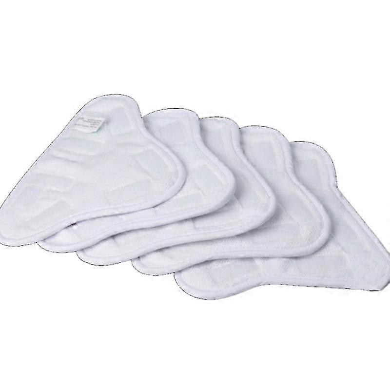 Lot of 5 Replacement Pads for Steam Mop, Washable and Reusable, Size 25x18cm