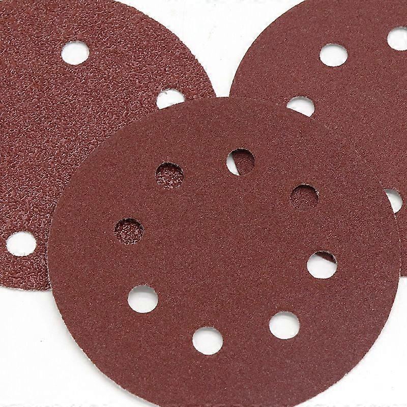 Sanding Disc  Grits, Sandpaper, 5 Inch Hook and Loop Discs for Random Orbital Sander8 Hole4pcsred