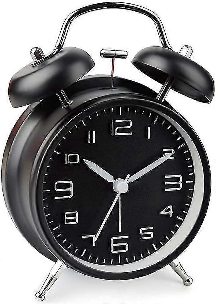 Analog Alarm Clock, Dual Bell Alarm Loud Clock for Heavy Sleepers