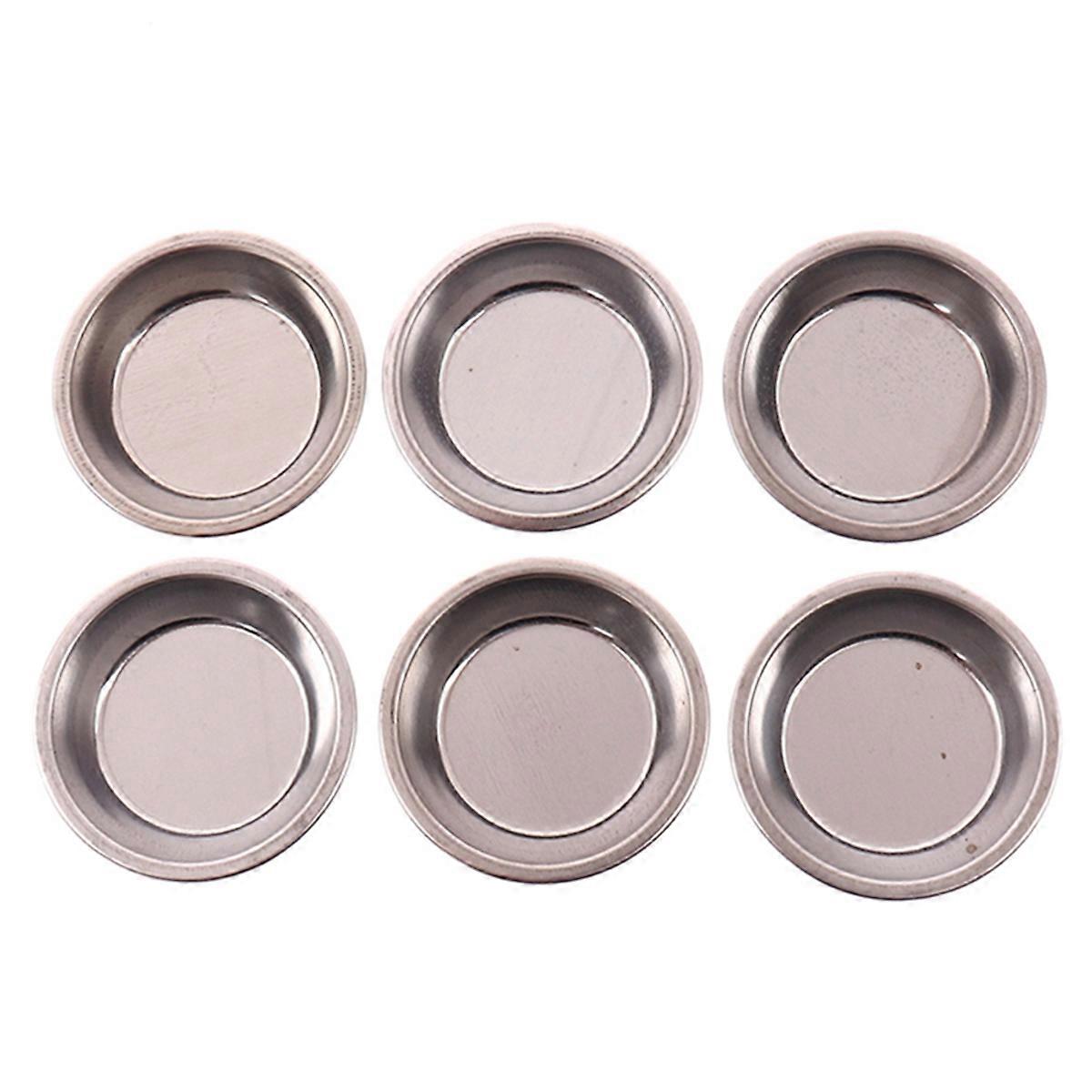6pcs/Set Metal Color Paint Tray Mixing Color Tinting Dish for Model Tools B