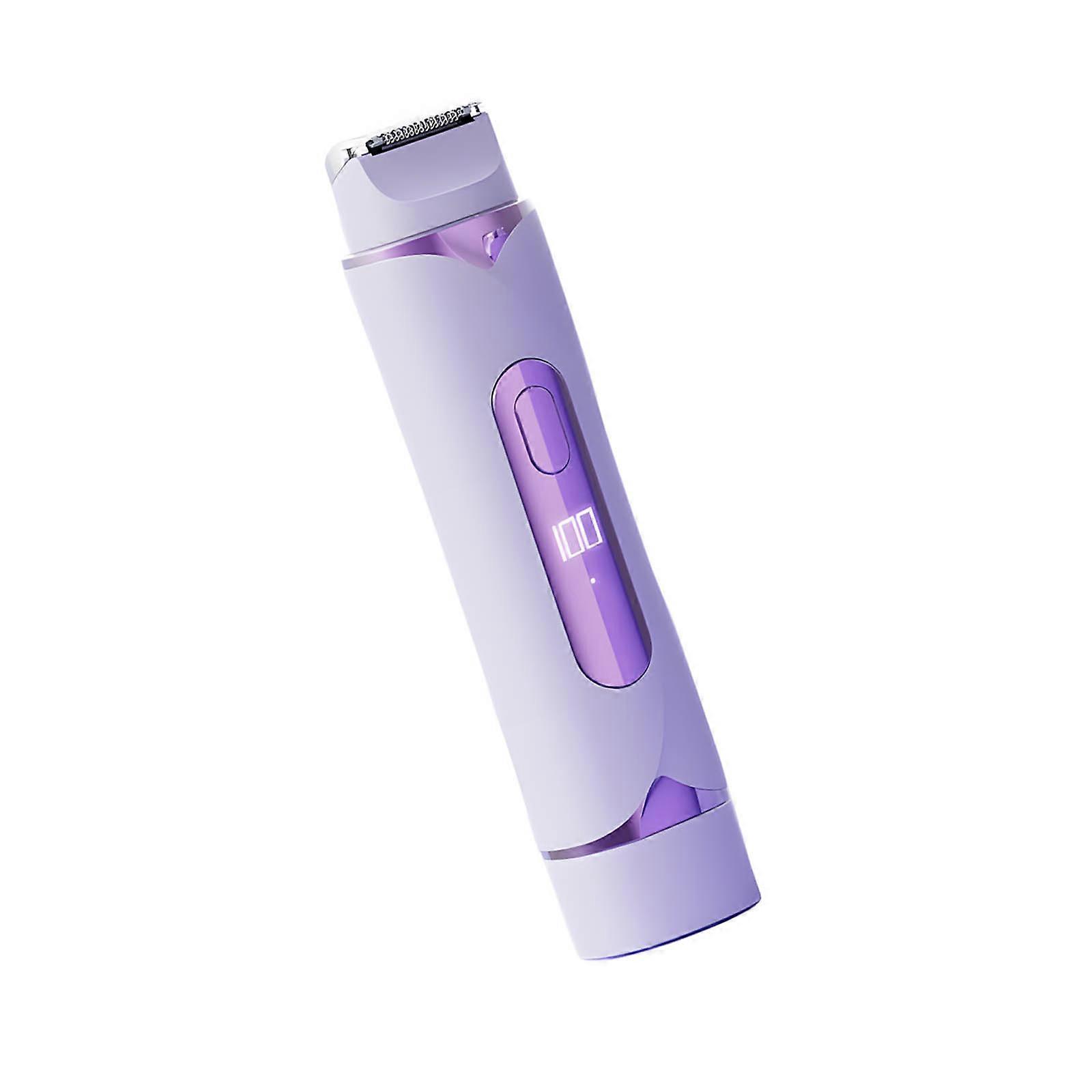 Mobile Swimsuit Line Pruner Double Drill Structure Rechargeable Cutter With LED Display Safe For Sensitive Districts Strategy Home Use  Purple