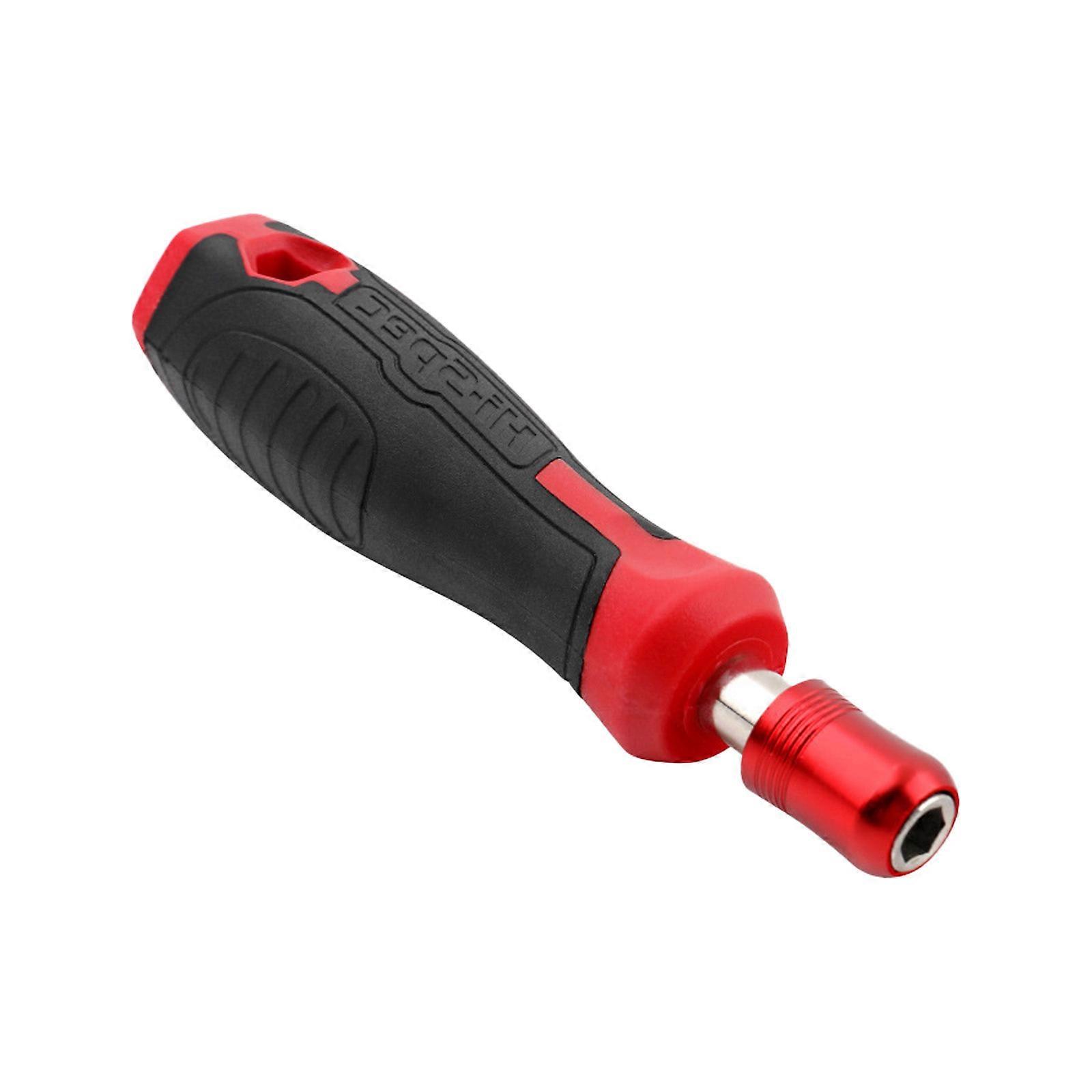 6.35mm Magnetic Hex Locking Adapter Screwdriver Handle Screwdriver Bit Holder Hexagonal Screwdriver Head Handle  Red
