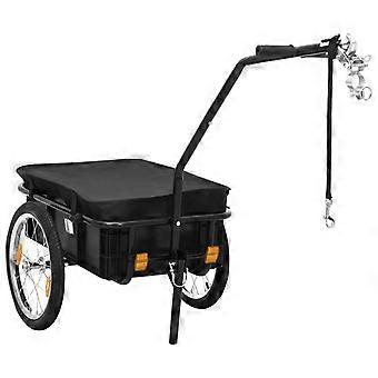 Bicycle Trailer and Hand Cart 155x60x83 cm Steel Black