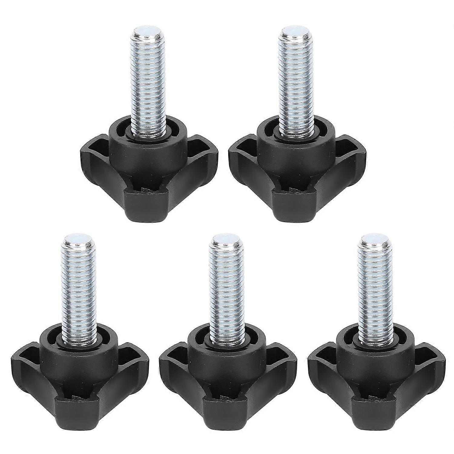 5pcs Plastic Triangular Head Handle Screw Knob Tightening Screw Set Accessory M10 30mm