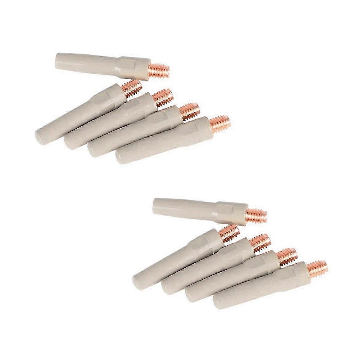 10PCS Coated Conductive Nozzle, Two-Way Welding Nozzle, No Wire Blocking or Welding Slag