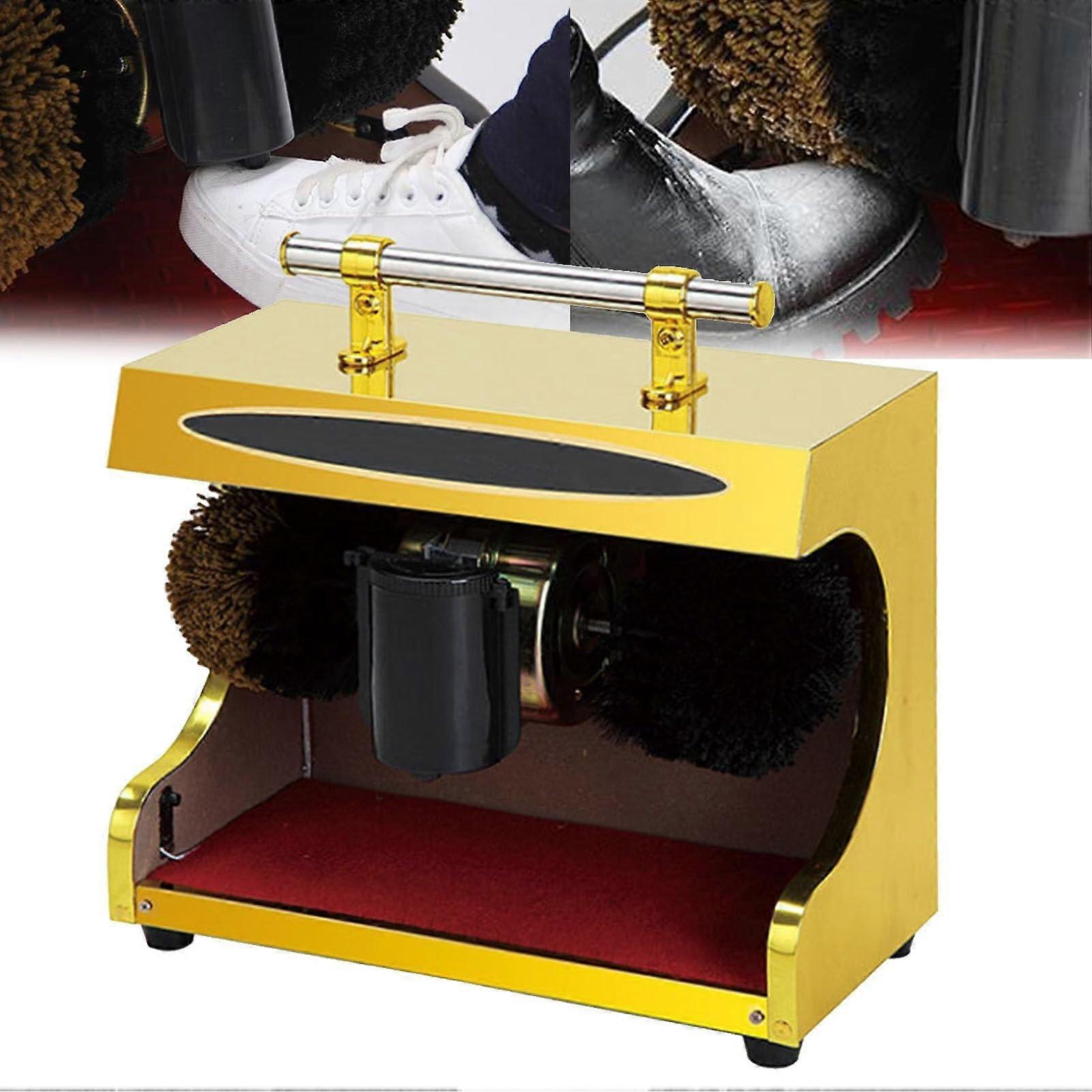 Electric Shoe Polishing Machine with Automatic Induction, Soft & Hard Brushes for Home or Office