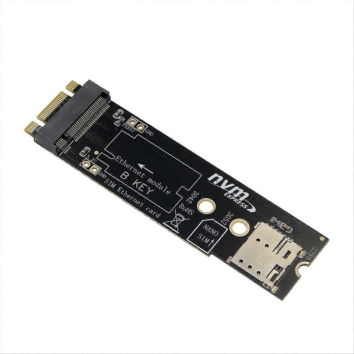 M.2 B-Key 4G 5G Network Card Module to M.2 NVME M-Key or B-Key Adapter Card with SIM Card Slot