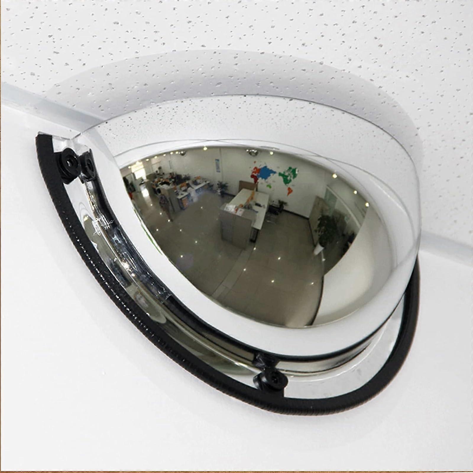 Indoor Convex Security Mirror 180° Wide Angle for Hallway, Traffic Safety and Surveillance (40cm)