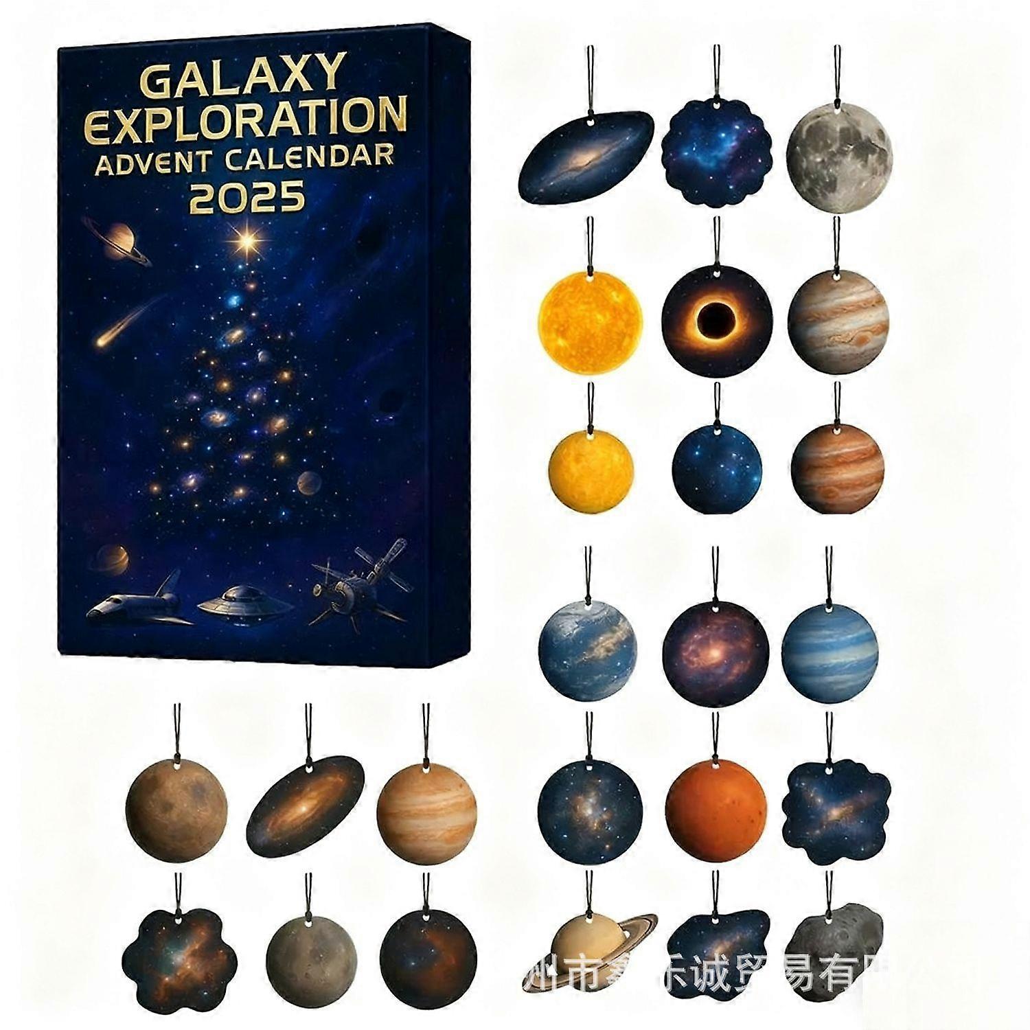 Creative and best-selling Galaxies Exploration Advent Calendar Blind Box Acrylic Keychain Set Starry Sky Blind Box