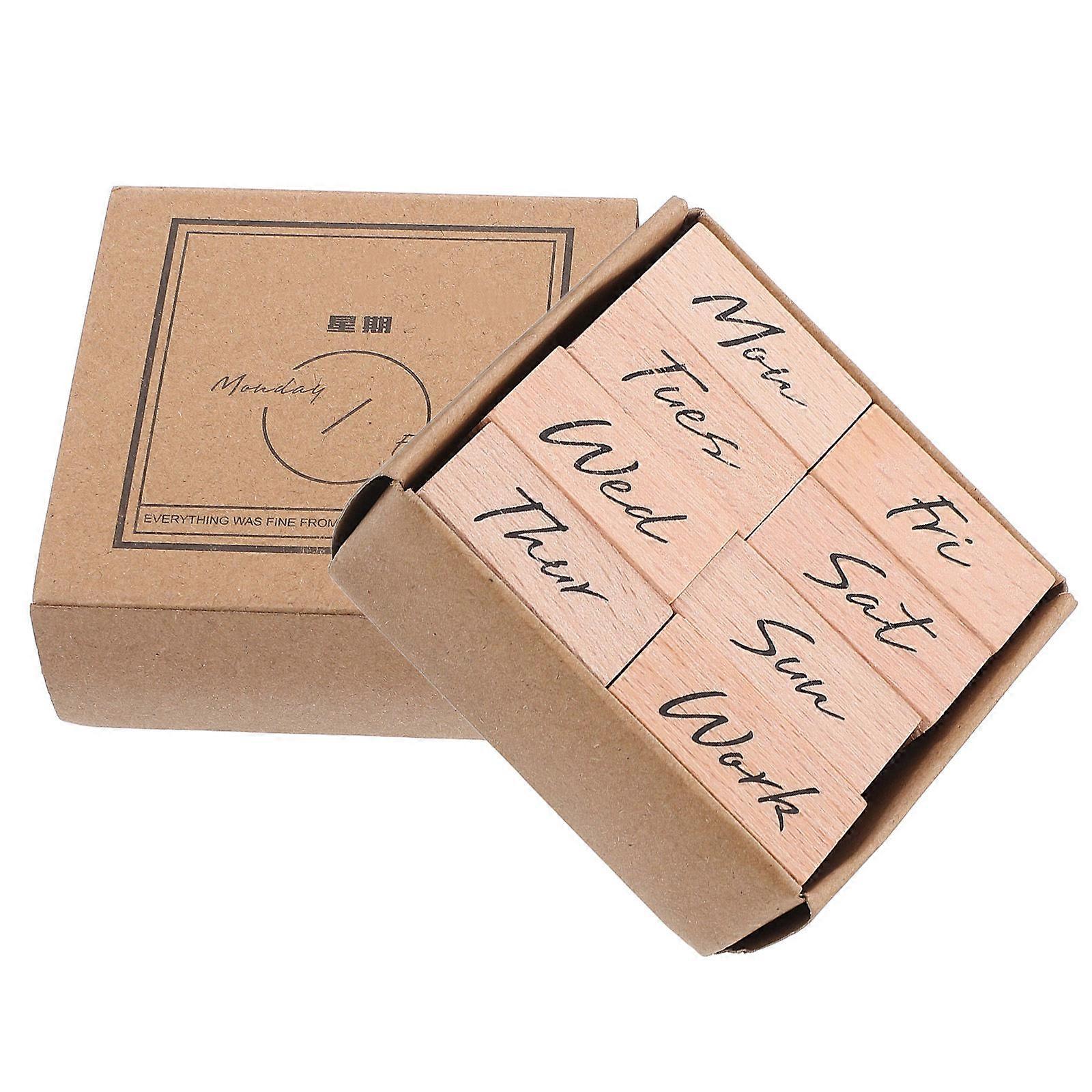 Stamps for Journaling Multi-Function Scrapbook Stamp Set Handmade Packaging Decorative Beige