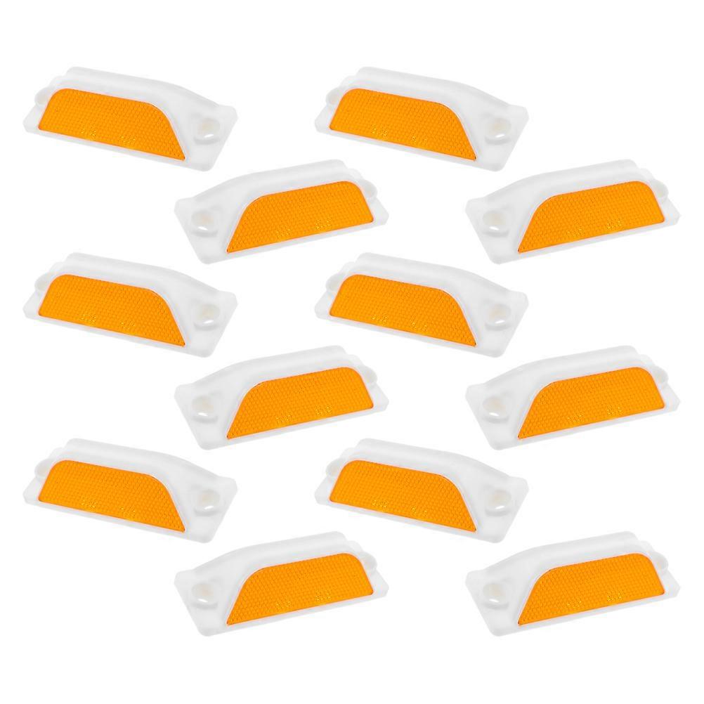 Reflective Driveway Markers Rectangular Safety Reflectors Providing Nighttime Visibility 12Pcs