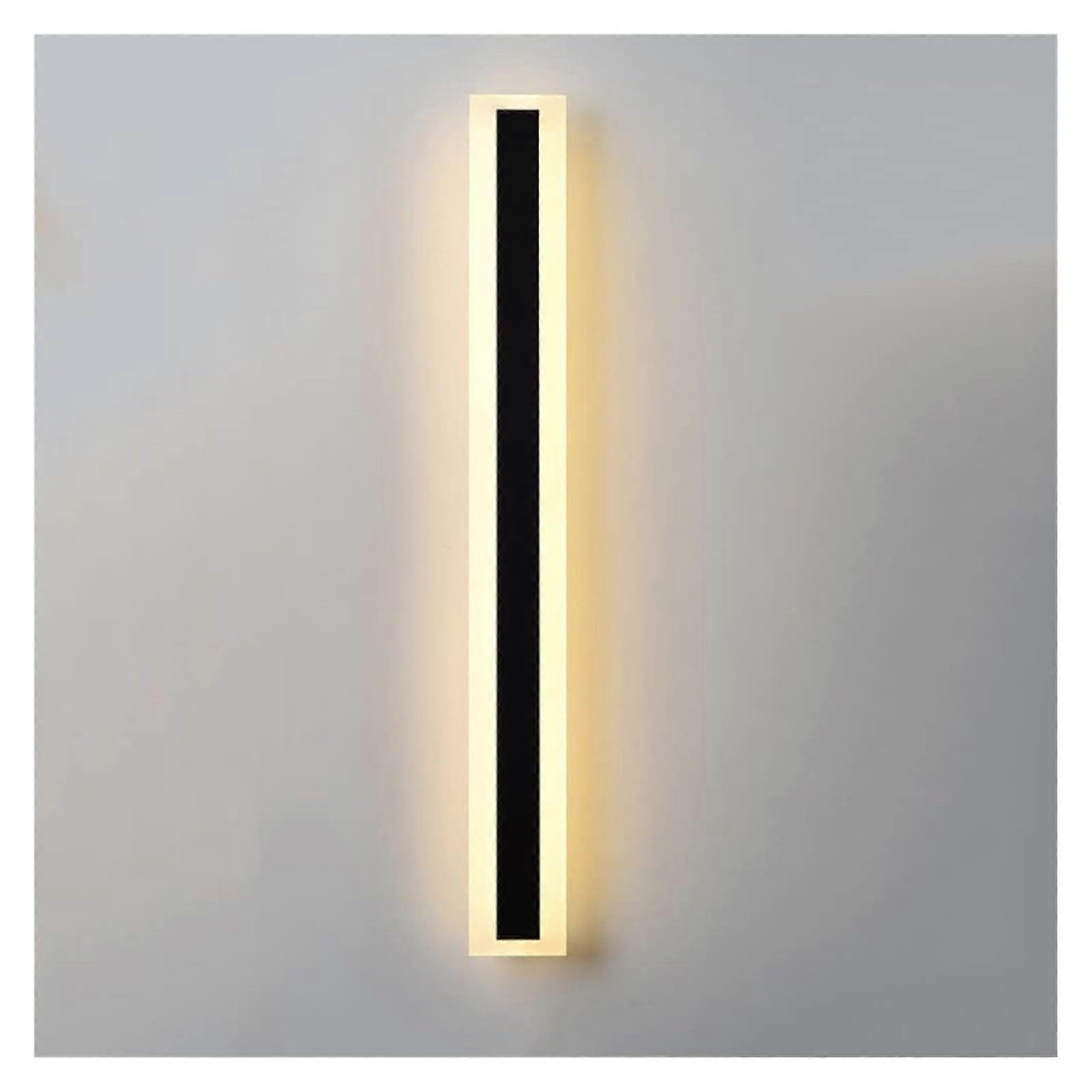 Outdoor LED Wall Light Sconce 15W IP67 Waterproof Black Rectangular Fixture for Patio and Garden