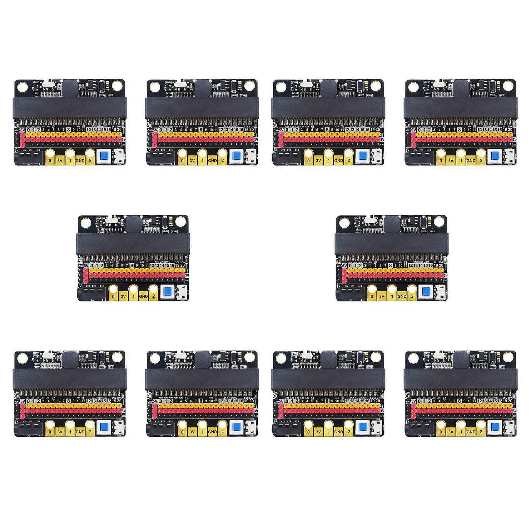 10X för Microbit expansionskort IO BIT V2.0 Micro:Bit horisontell adapterplatta