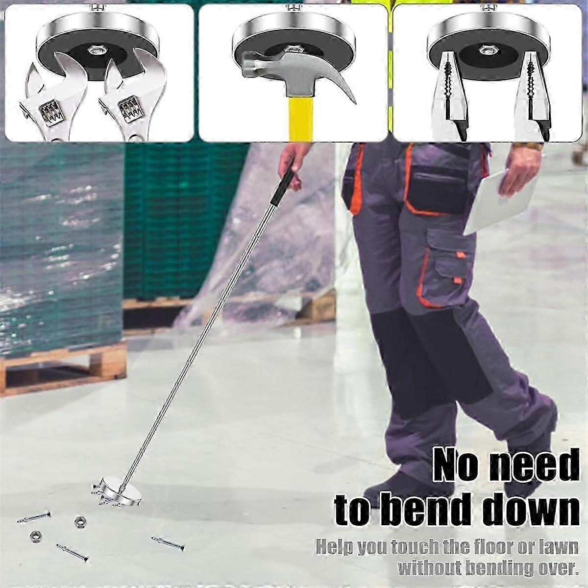 35LB Magnetic Sweeper Telescoping Pick-Up Tool,Screws Parts Finder,Retractable Handle 8.3 to 33 Inch