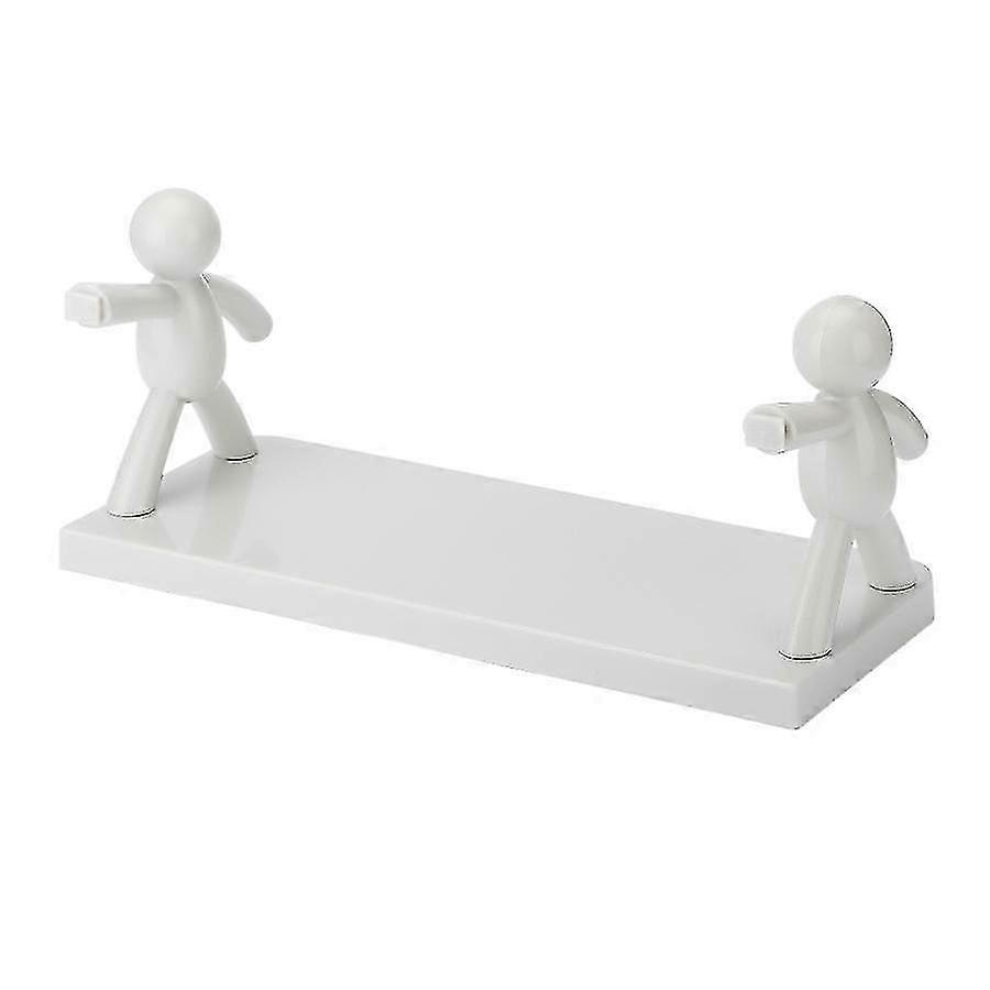 White Wall Shelf with Paper Box, PP Material, 33x14.5x11.5cm 25-26S