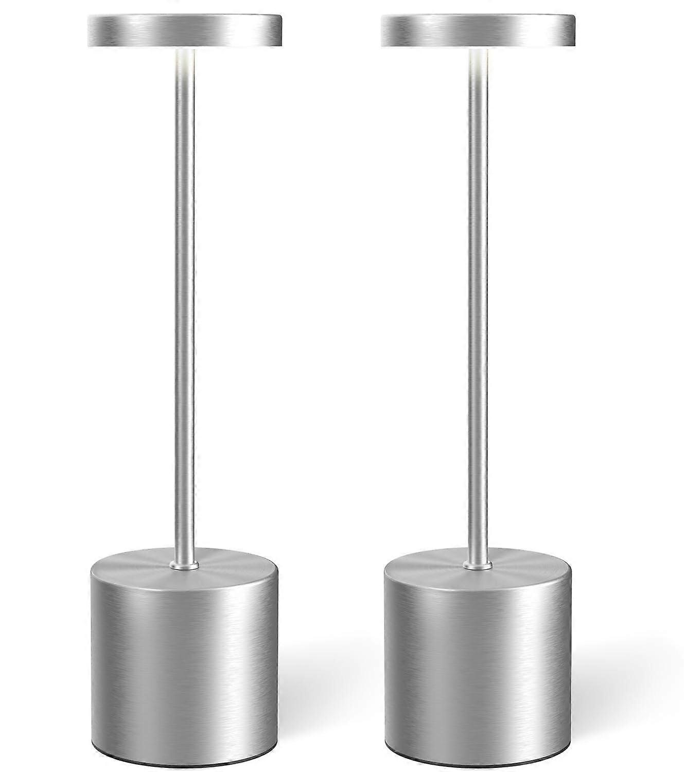 Cordless Table Lamp 2Pack, Rechargeable LED, Dimmable Waterproof Design for Indoor Outdoor Use