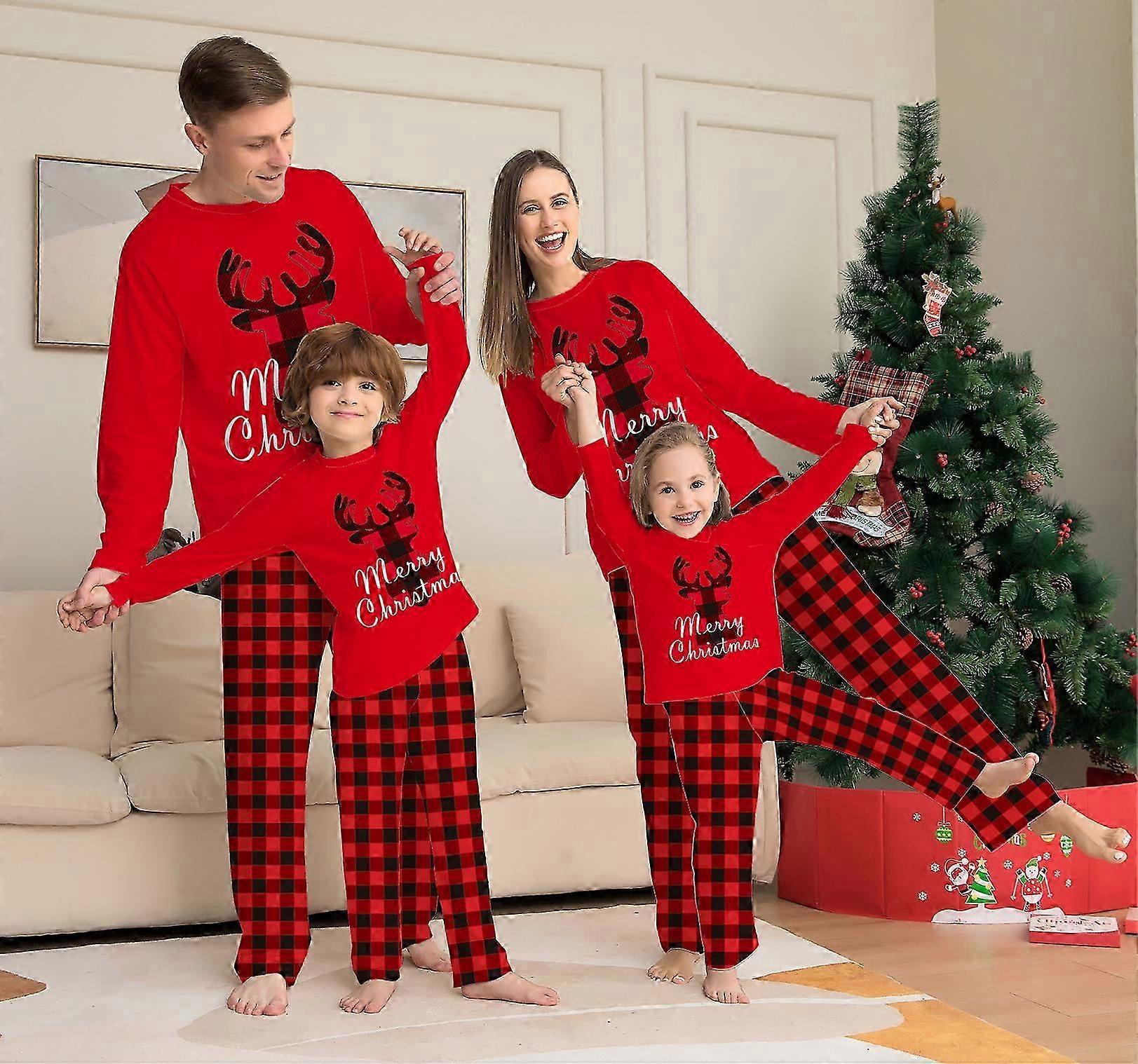بيجامات عيد الميلاد للعائلات طقم بيجامة عيد الميلاد طقم بيجامة للعائلات على طراز 23AS