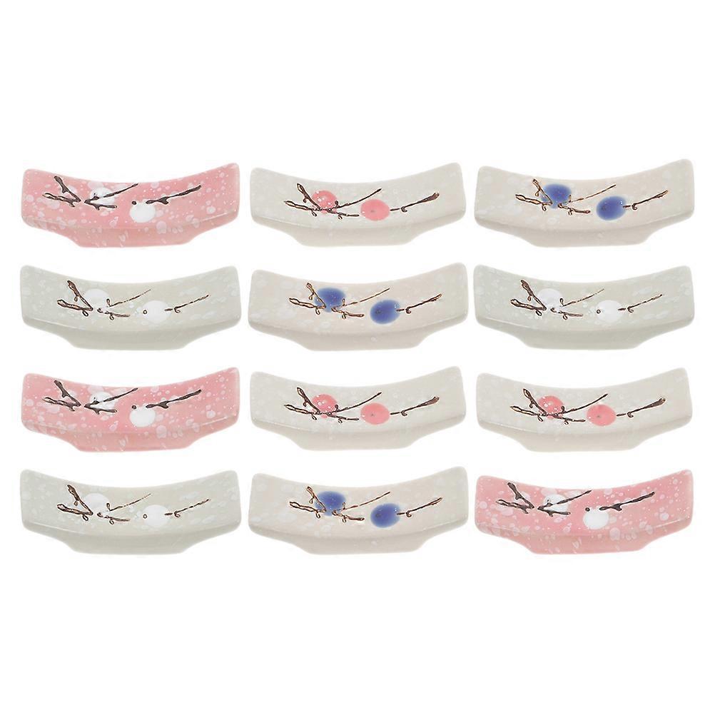 Table Chopstick Holder Chopstick and Spoon Rest Japanese Style Prevent Rolling 12Pcs