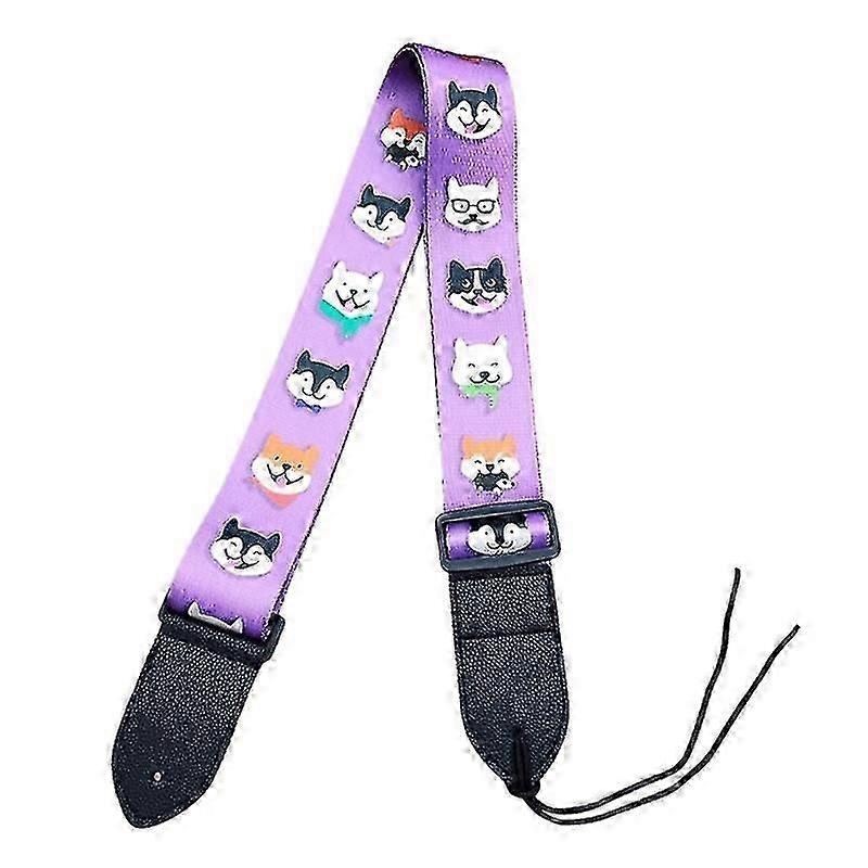 Padded Guitar Strap for Kids, Adjustable Printed Strap for Beginners