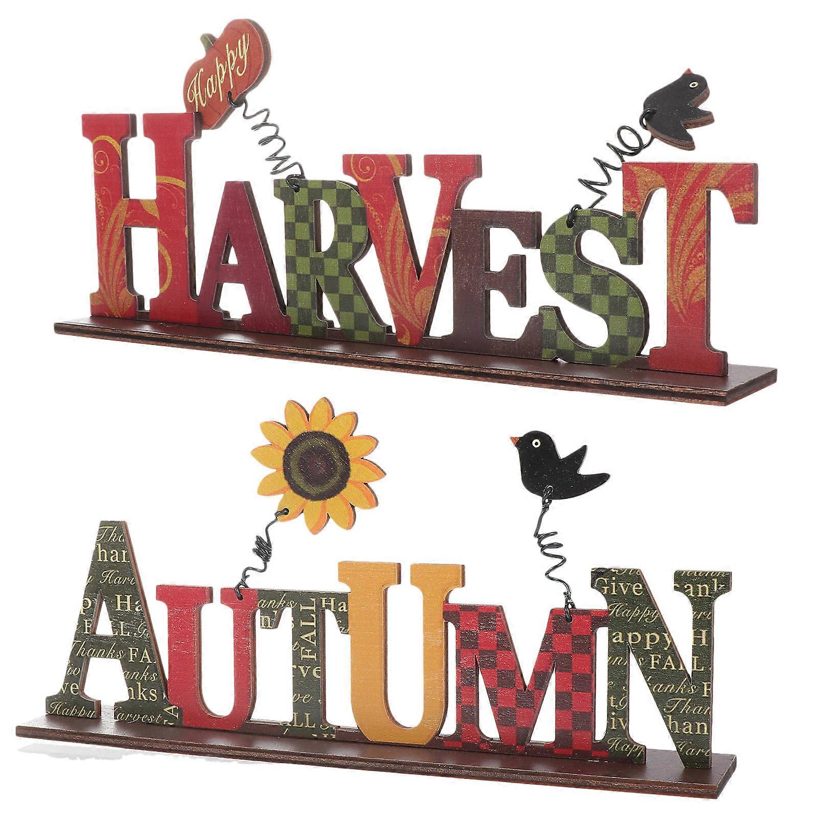 Wooden Alphabet Decor Creative Letter Board for Decor 4Pcs Set