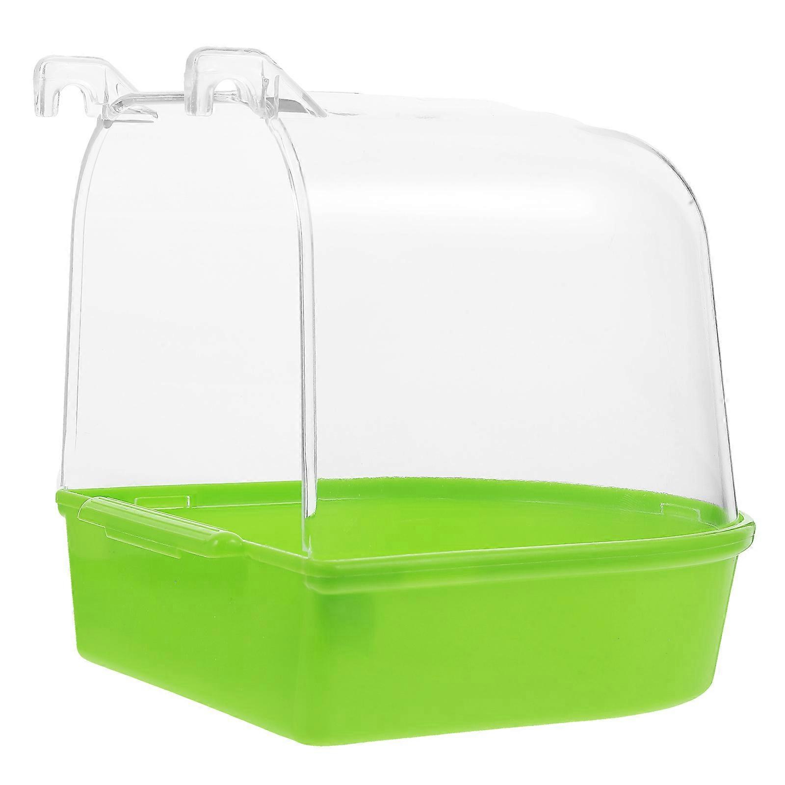 Bird Bath Cage Attachment for Parakeets Indoor Use ABS Material