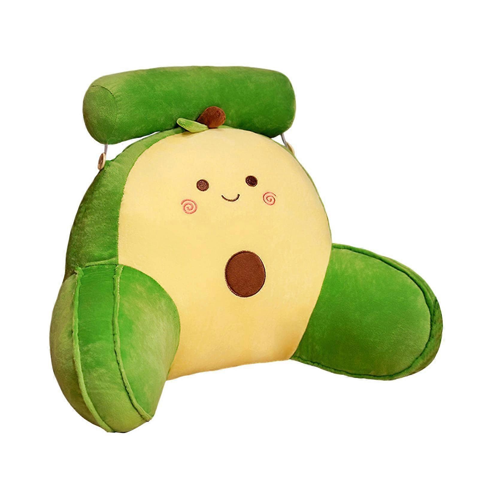 Reading Pillow with Arm Support, Full Backrest Cushion for Bed or Sofa, L Avocado