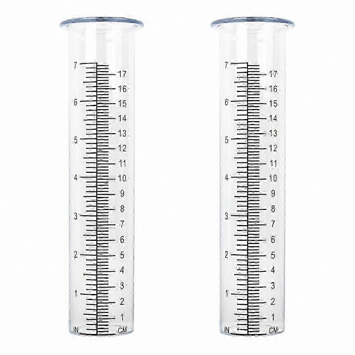 2pcs Plastic Rain Gauge Replacement Tube