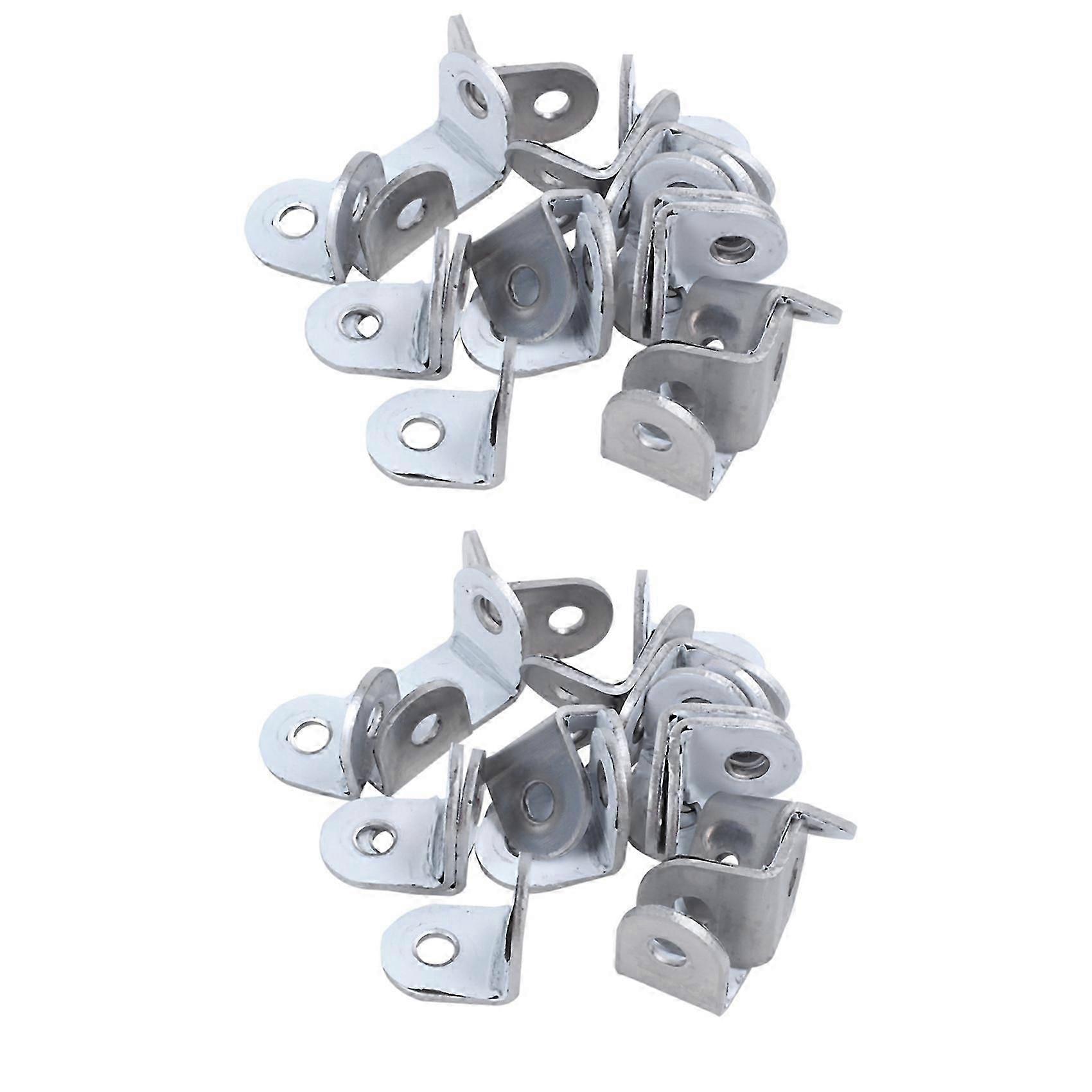 40Pcs 20mm x 20mm 90 Degree Shelf Support Corner Brace Angle Bracket